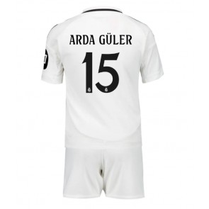 Real Madrid Arda Guler #15 Hemmakläder Barn 2024-25 Kortärmad (+ Korta byxor)